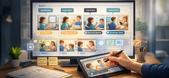 AI-Assisted Storyboard Planning and Review for E-Learning