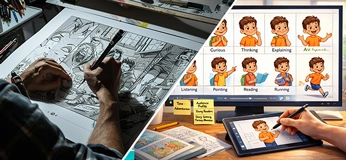 Illustration Storyboard and Character Planning for E-Learning
